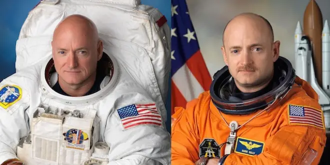 À gauche, Scott Kelly. À droite, son frère Mark.