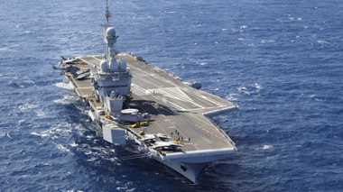 Image d'illustration. Le porte-avions Charles de Gaulle au large de Chypre en mars 2019.