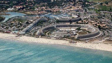 Image d'illustration. Vue aérienne du village naturiste du Cap d'Agde, Hérault.