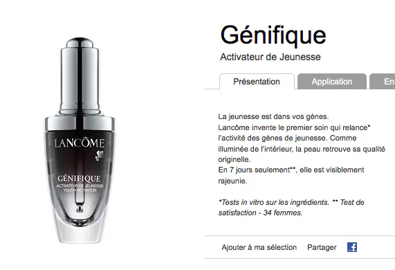 Le site de Lancôme France