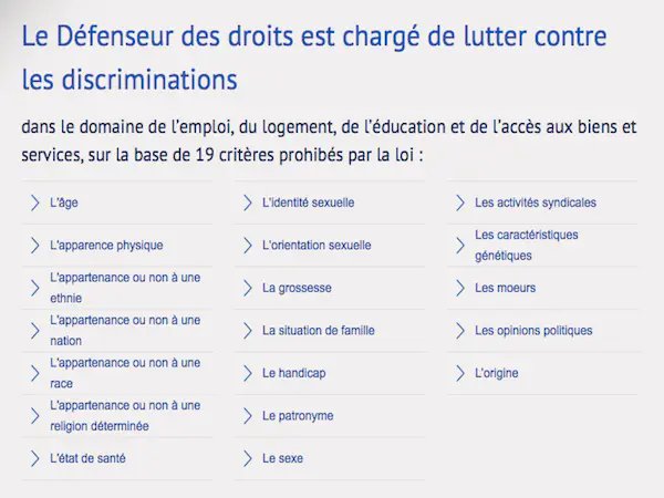Le Défenseur des droits est chargé de lutter contre les discriminations