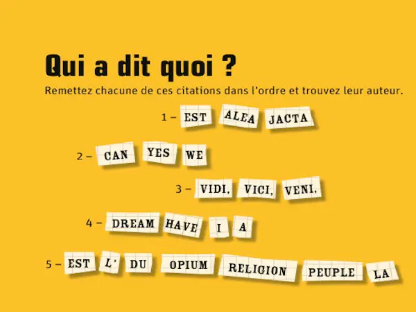 A - Qui a dit quoi ? © PlayBac