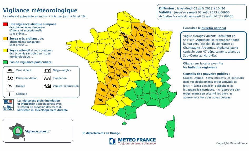Carte de vigilance