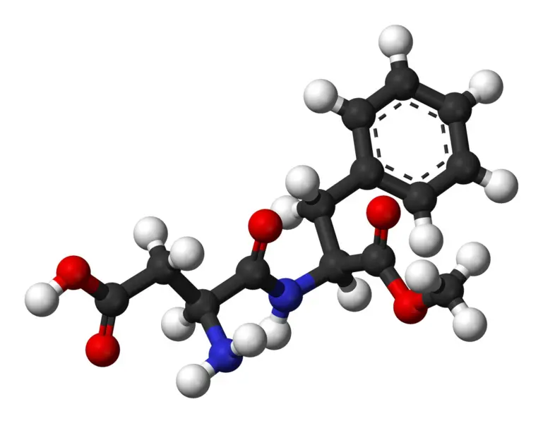 Modélisation 3D d'une molécule d'aspartame