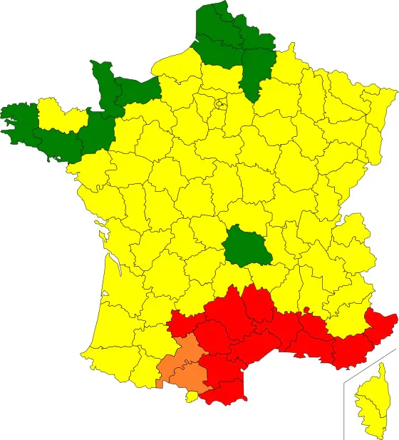 Carte de vigilance des pollens - valable jusqu'au 17 mars 2017