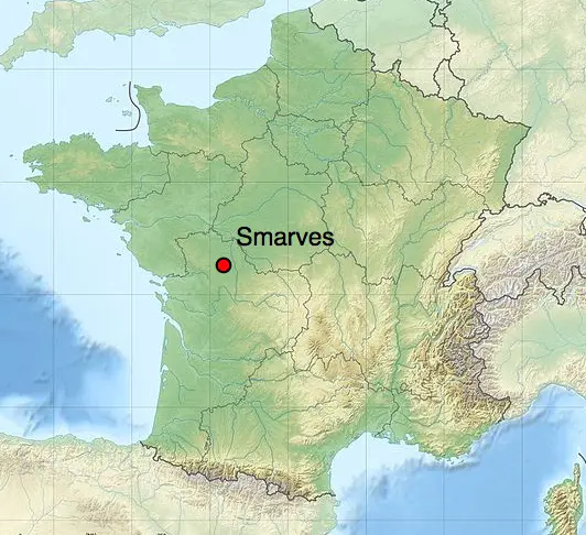 Localisation de la ville de Smarves (cc-by-sa E. Gaba)