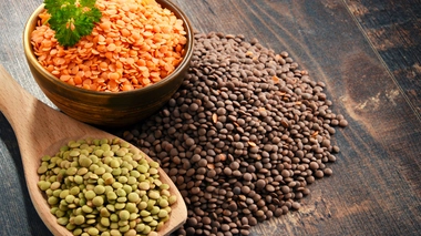 lentilles corail, lentilles, pois cassés