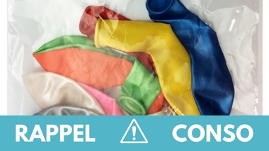 Rappel produit : Ballons à gonfler - sachet de 8 couleurs assorties métallisées