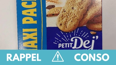 Rappel produit : Biscuits petit déjeuner céréales et pépites de chocolat