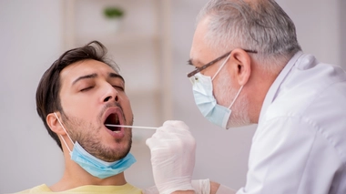 L’objectif du test est de déterminer l’origine de l’angine qui est soit virale ou soit bactérienne