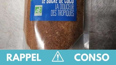 Rappel produit : sucre de coco