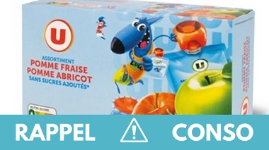 Rappel produit : Compotes pour enfants vendues dans les magasins U