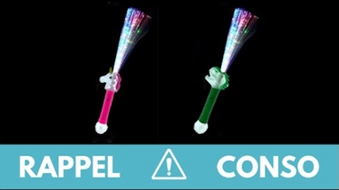 Rappel produit : Bâtons lumineux Licorne et Dinosaure