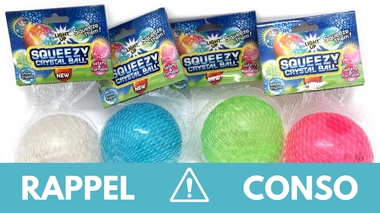 Rappel produit : balle Squeezy Crystal