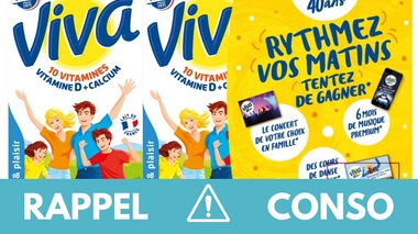 Rappel produit : Lait Viva Candia 10 Vitamines en briques