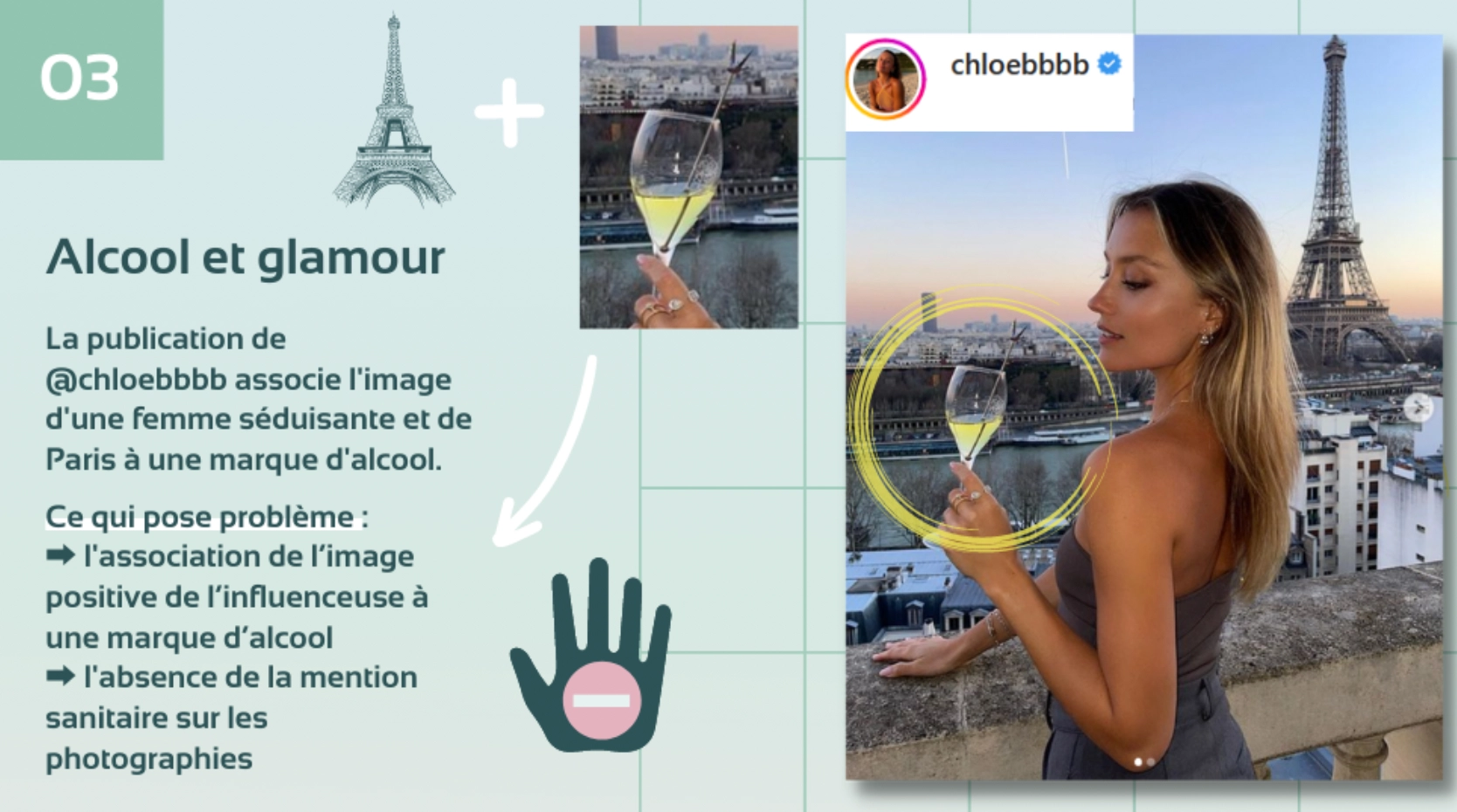 L'une des publications retirées faisant la promotion de l'alcool