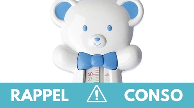 Rappel produit : Thermomètre de bain  ourson  bleu et rose