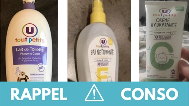 Rappel produit : plusieurs produits d'hygiène pour bébé marque U