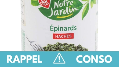Rappel produit : plusieurs références d'épinards hachés