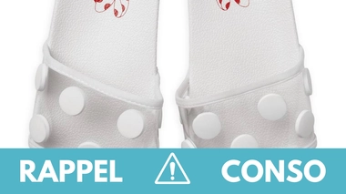 Rappel produit : Deux modèles de claquettes de la marque Disney