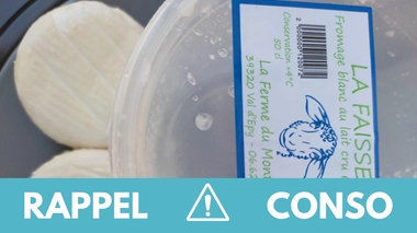 Rappel produit : faisselles et fromages frais de brebis