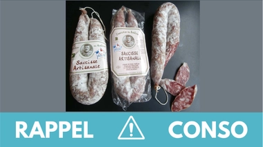 Rappel produit : saucisse sèche