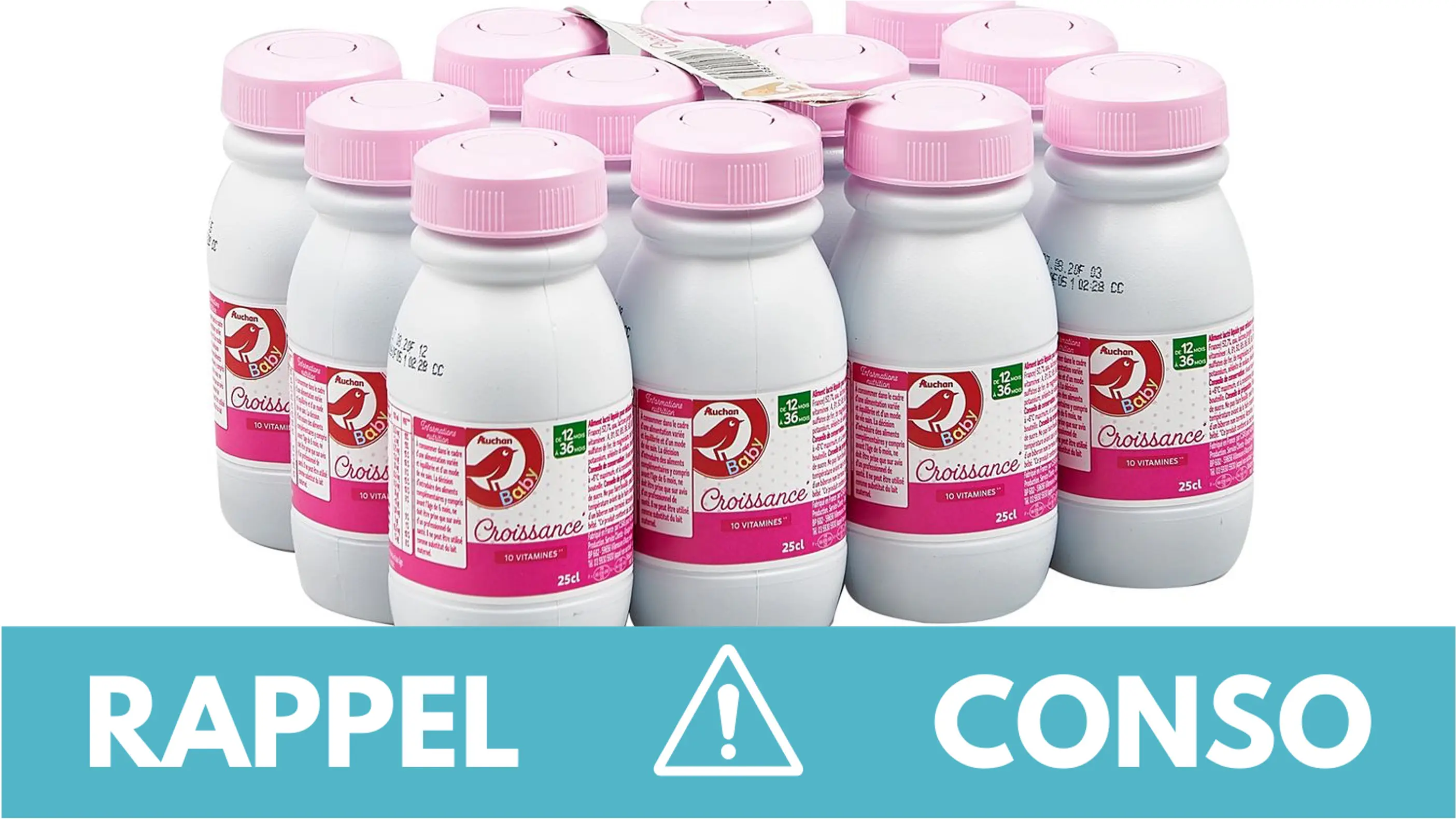Rappel conso : lait Auchan baby croissance