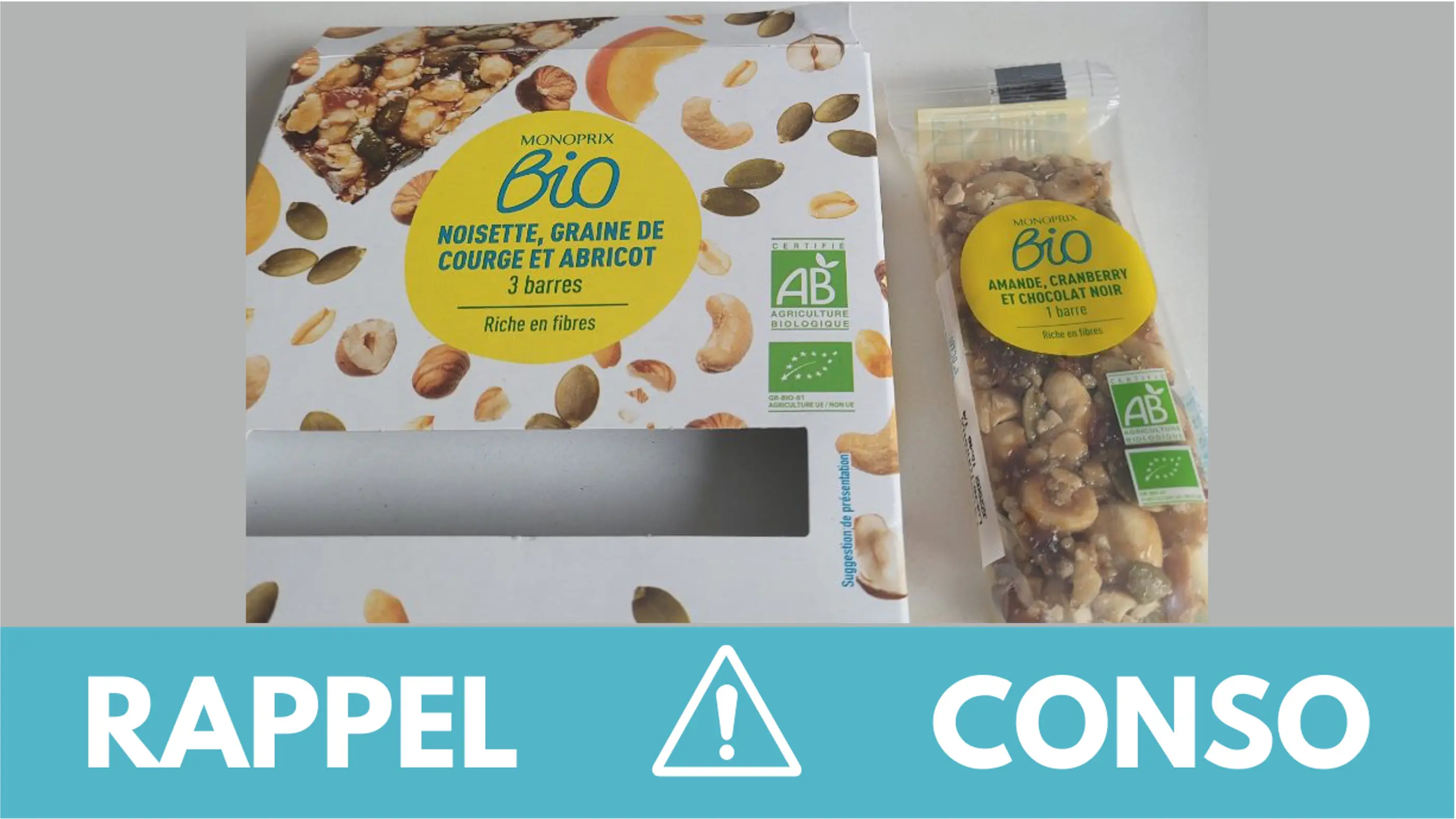 Rappel conso : barres de céréales