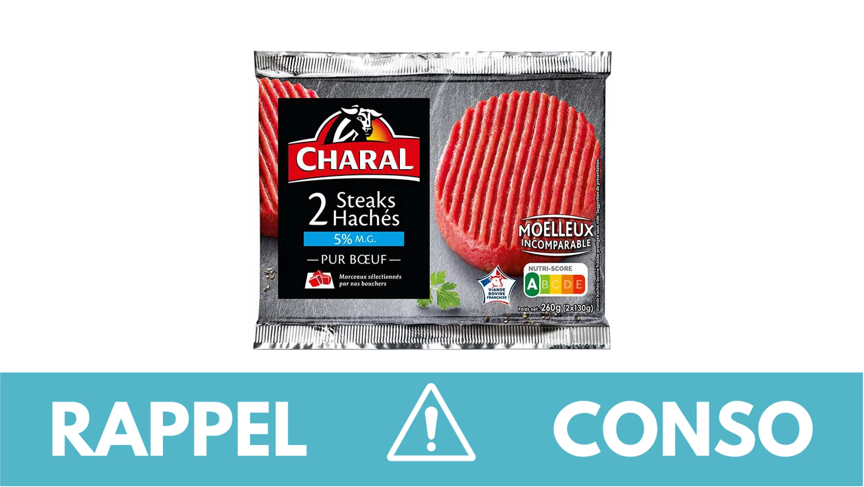 Rappel conso : steak haché Charal