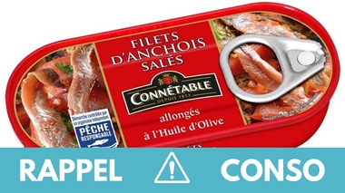 Rappel produit : filets d'anchois