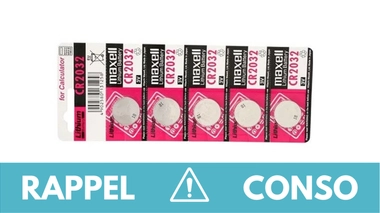 Rappel conso : piles