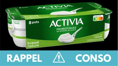 Rappel conso : yaourts Activia