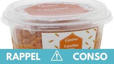 Rappel produit : plusieurs références de Carottes râpées