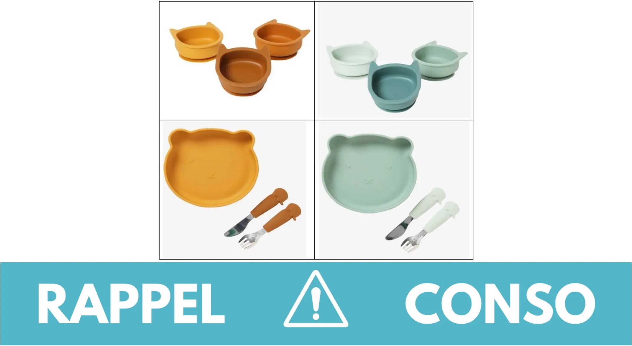 Rappel conso : bols et assiettes Verbaudet