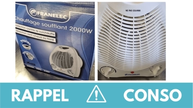 Rappel conso : chauffage soufflant