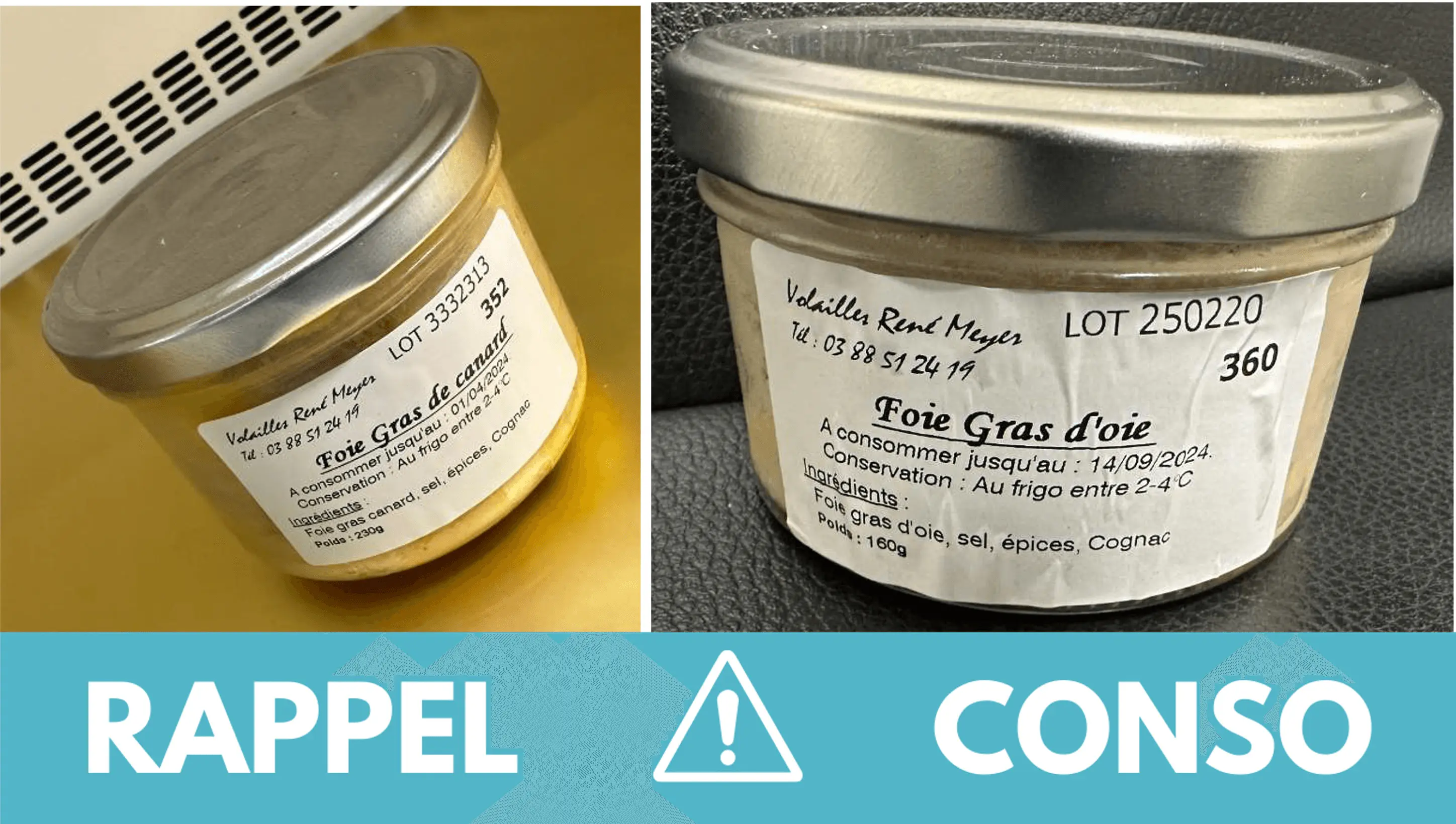 Rappel conso : foie gras