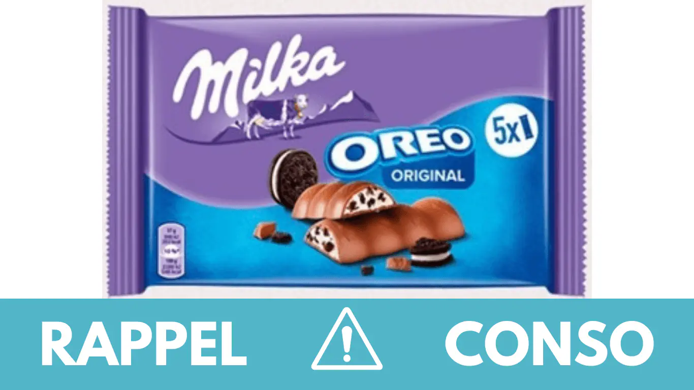 Rappel produit : barres Milka Oreo