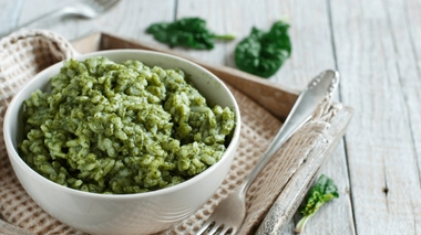 Recette risotto crème d'épinards
