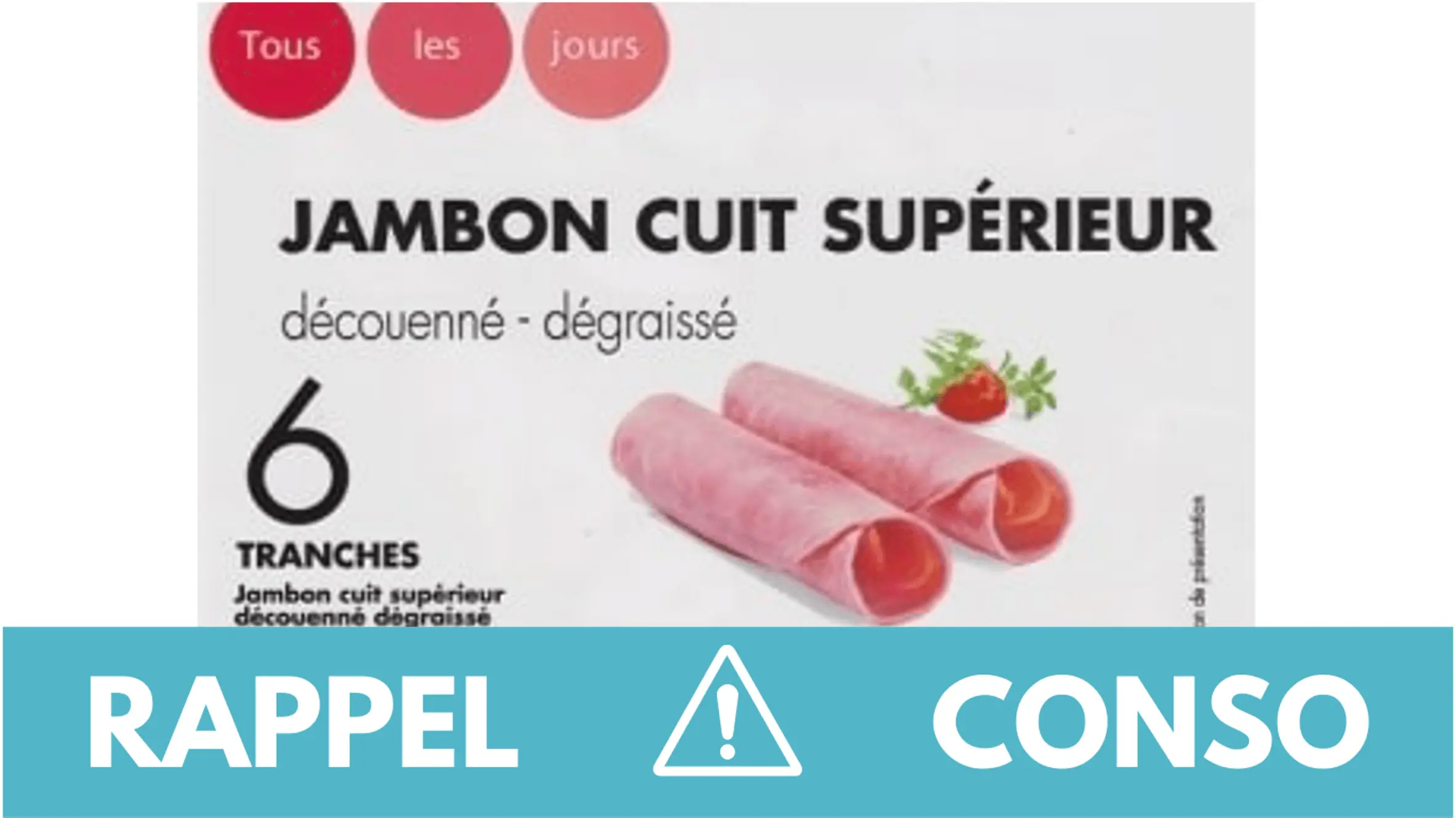 Rappel conso : jambon cuit