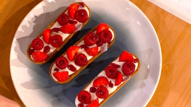 La recette des fingers fraise et framboise à faible indice glycémique