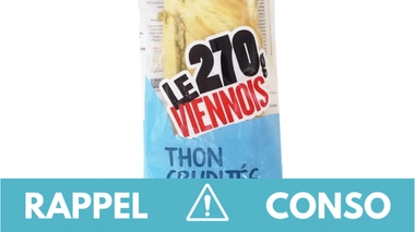 Rappel conso : sandwich thon crudités