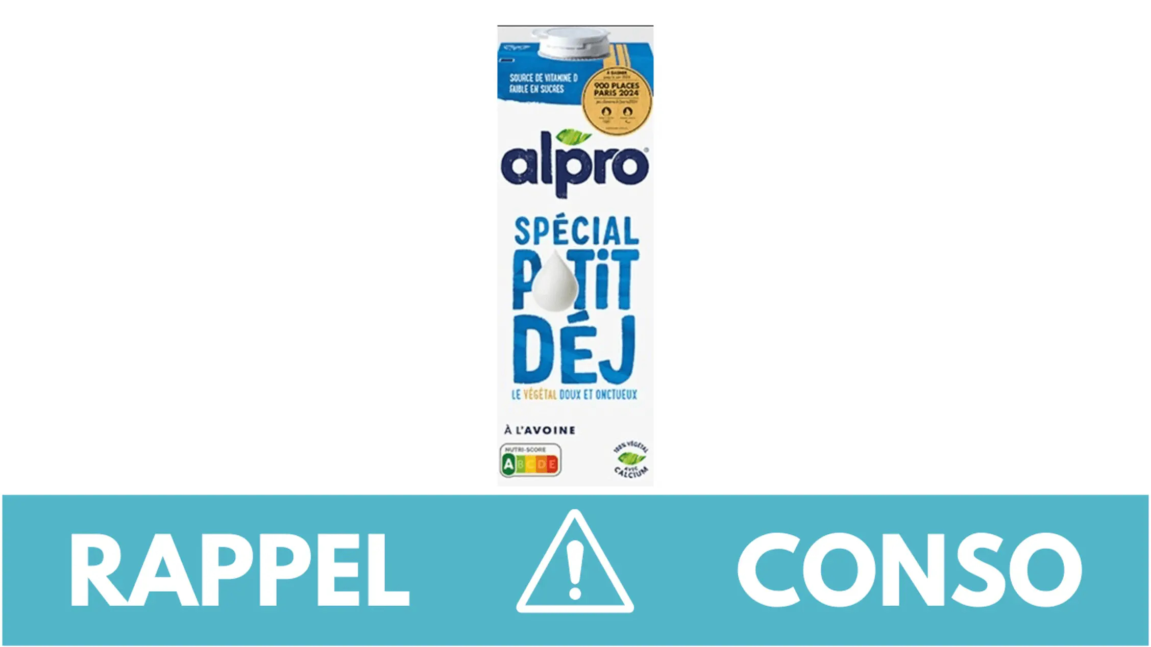 Rappel conso : boisson à l'avoine Alpro
