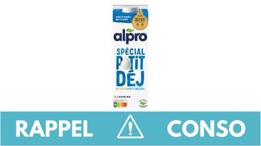 Rappel conso : boisson à l'avoine Alpro