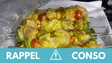 Rappel produit : Brochettes de poulet vendues dans les Intermarchés de France entière