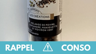 Rappel produit : ce poivre ne doit plus être utilisé