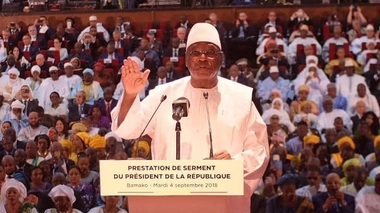 L'ancien président malien lors d'une allocution en 2018