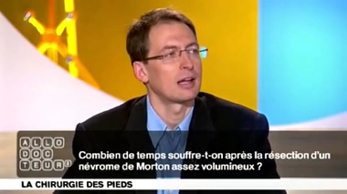 Chirurgie des pieds : névrome de Morton