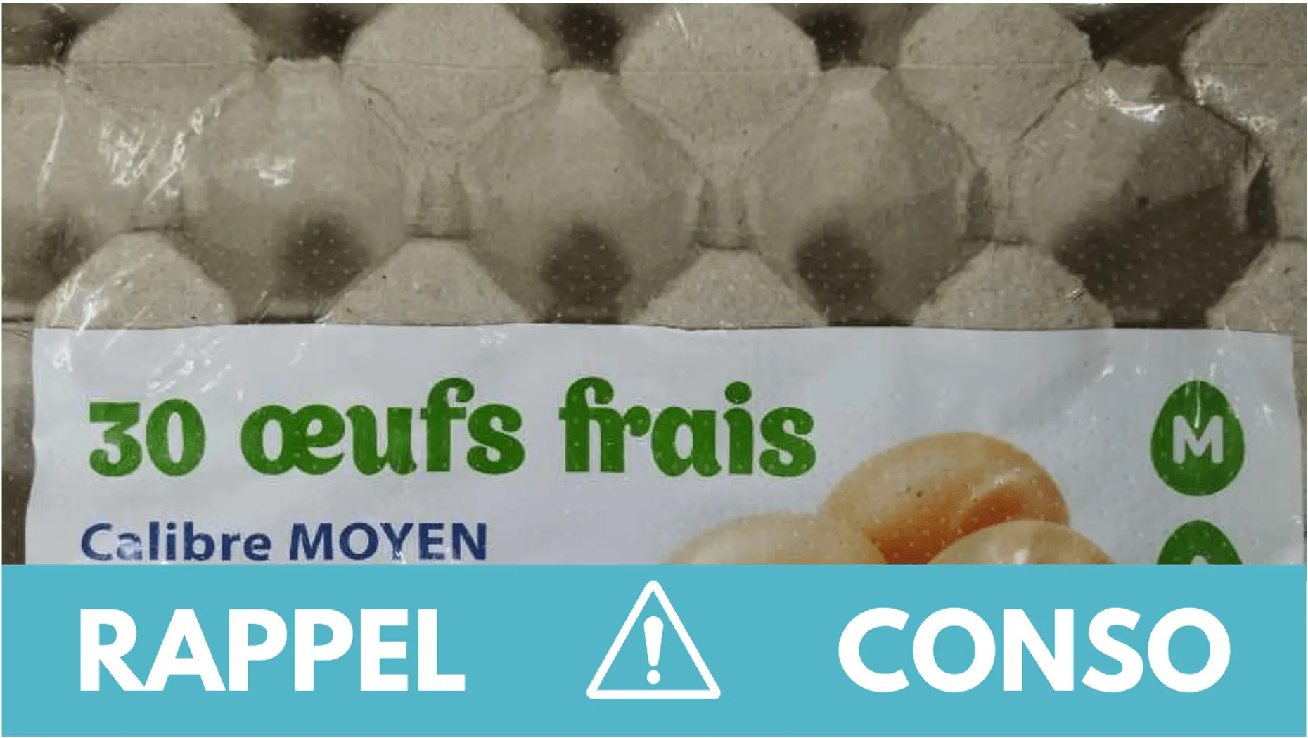 Rappel : plateau de 30 oeufs frais