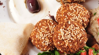 La recette de falafels et caviar d'aubergine d'Alan Geaam