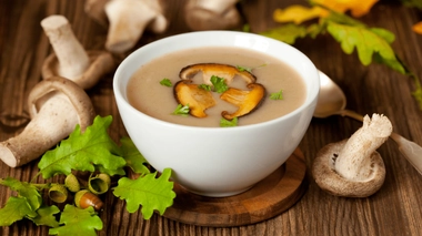 Notre recette de champignons poêlés et son velouté automnale